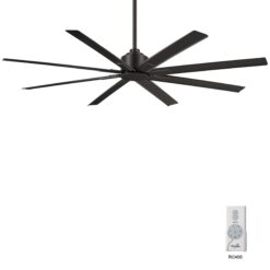 Minka Aire Xtreme H2O 65 65-in Outdoor Black with Black Blades Ceiling Fan Without Light - Remote Included ( 8 -Blade )