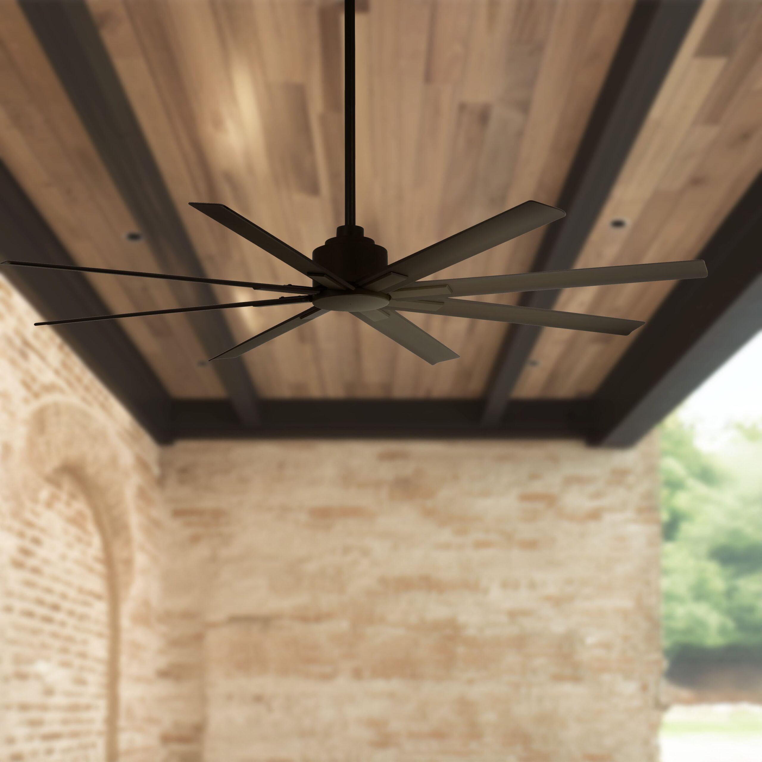 Minka Aire Xtreme H2O 65 65-in Outdoor Oil Rubbed Bronze with Oil Rubbed Bronze Blades Ceiling Fan Without Light - Remote Included ( 8 -Blade )
