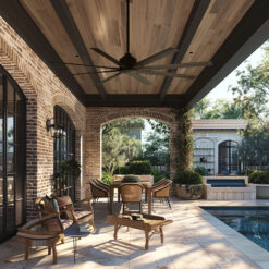 Minka Aire Xtreme H2O 65 65-in Outdoor Oil Rubbed Bronze with Oil Rubbed Bronze Blades Ceiling Fan Without Light - Remote Included ( 8 -Blade )