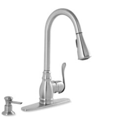 Moen Anabelle Spot Resist Stainless Single Handle Deck-mount Pull-down Kitchen Faucet with Sprayer ( Deck Plate Included ) (Soap Dispenser Included)