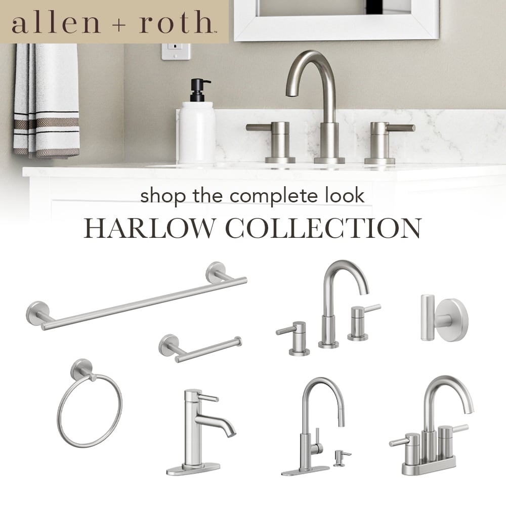 allen + roth Harlow Spot Free Stainless Steel Single Handle Deck-mount Pull-down Kitchen Faucet with Sprayer ( Deck Plate Included ) (Soap Dispenser Included)