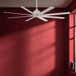 Minka Aire Xtreme H2O 65 65-in Outdoor Flat White with Flat White Blades Ceiling Fan Without Light - Remote Included ( 8 -Blade )