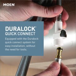 Moen Adler Spot Resist Stainless Single Handle Deck-mount Pull-down Kitchen Faucet with Sprayer ( Deck Plate Included )