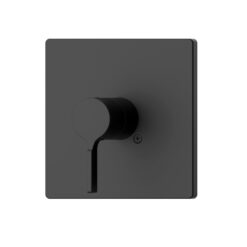 allen + roth Veda Matte Black 1-handle Single function 6-in Square Bathtub and shower Faucet with Valve