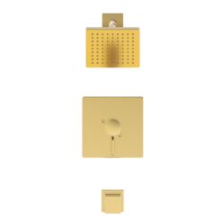 Origin 21 Veda Brushed Gold PVD 1-handle Single function 6-in Square Bathtub and shower Faucet with Valve