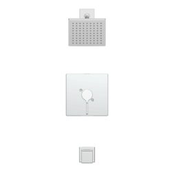 Origin 21 Veda Chrome 1-handle Single function 6-in Square Bathtub and shower Faucet with Valve