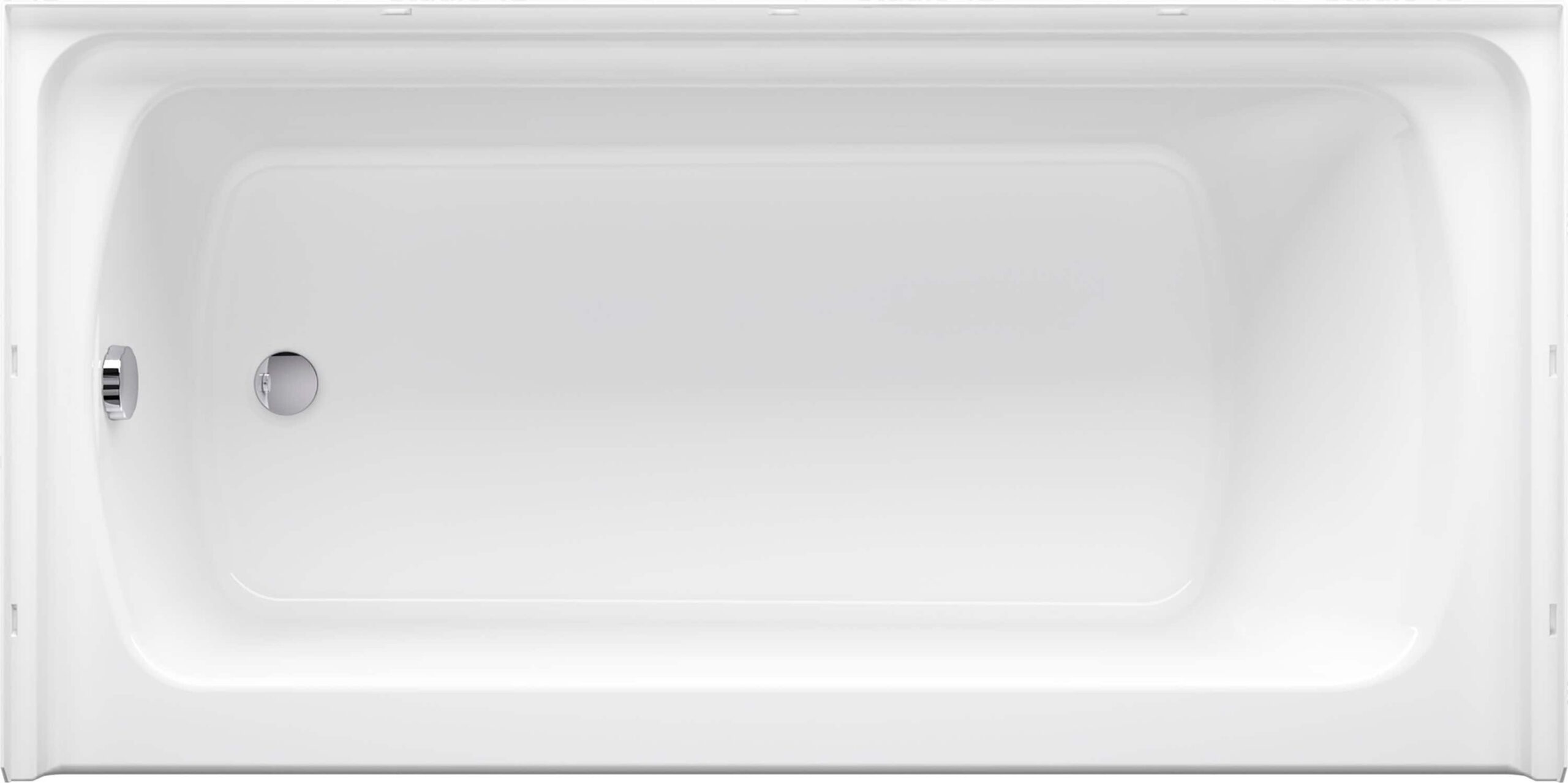 Sterling 30.25-Inches x 60-Inches White Fiberglass/Plastic composite Rectangular Alcove Soaking bathtub ( Left Drain )