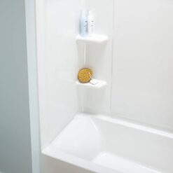 Sterling 30.25-Inches x 60-Inches White Fiberglass/Plastic composite Rectangular Alcove Soaking bathtub ( Left Drain )