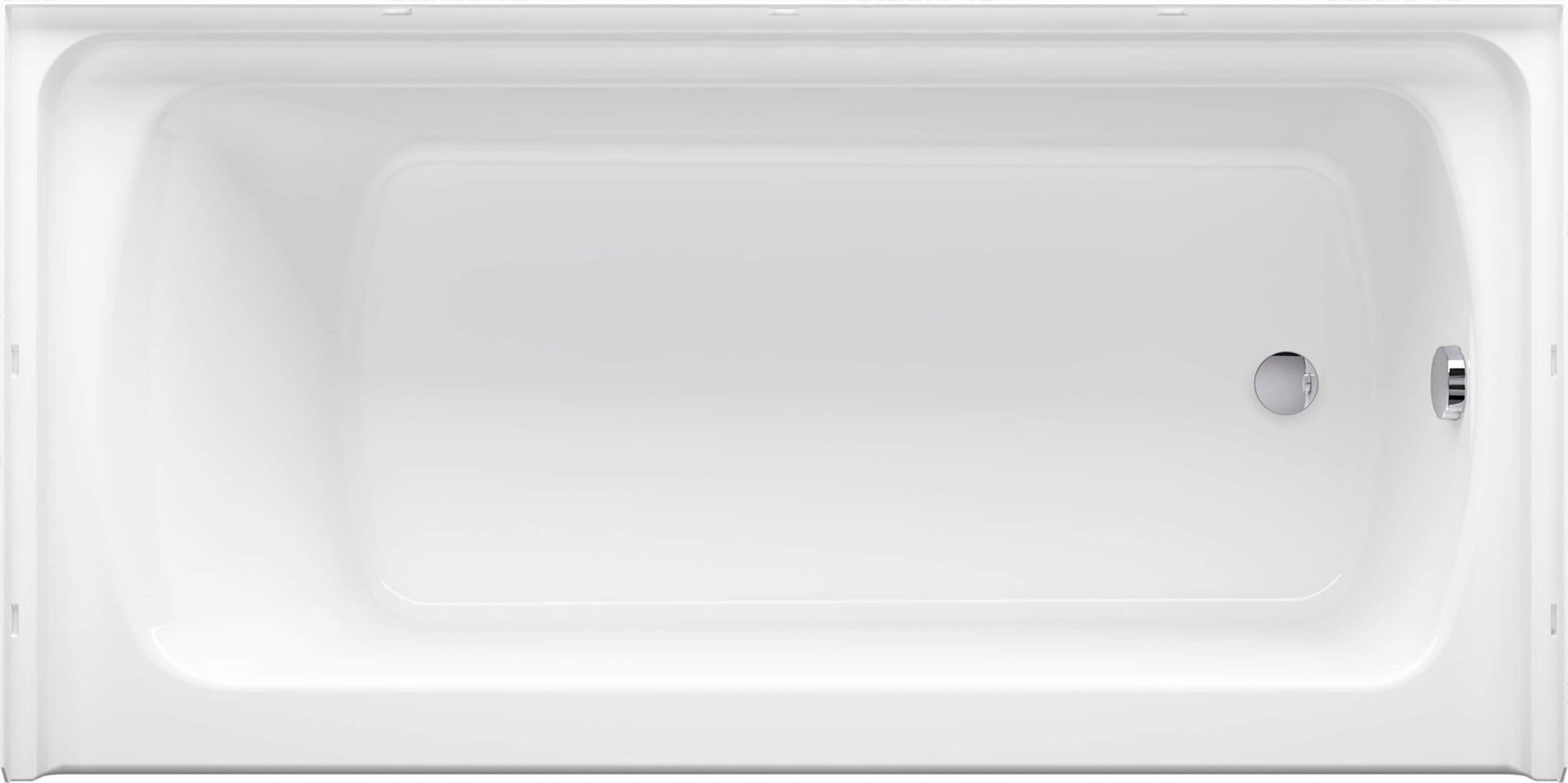 Sterling 30.5-Inches x 60-Inches White Fiberglass/Plastic composite Rectangular Alcove Soaking bathtub ( Right Drain )