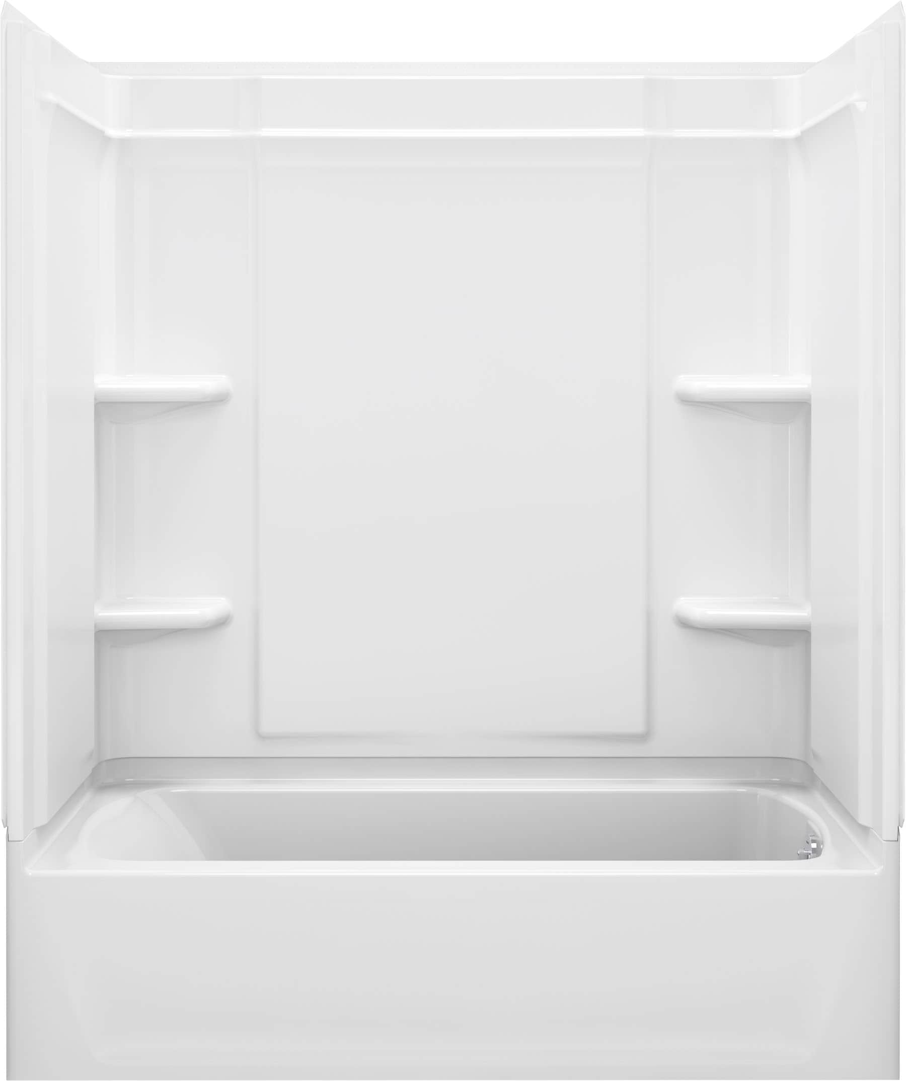 Sterling 30.5-Inches x 60-Inches White Fiberglass/Plastic composite Rectangular Alcove Soaking bathtub ( Right Drain )
