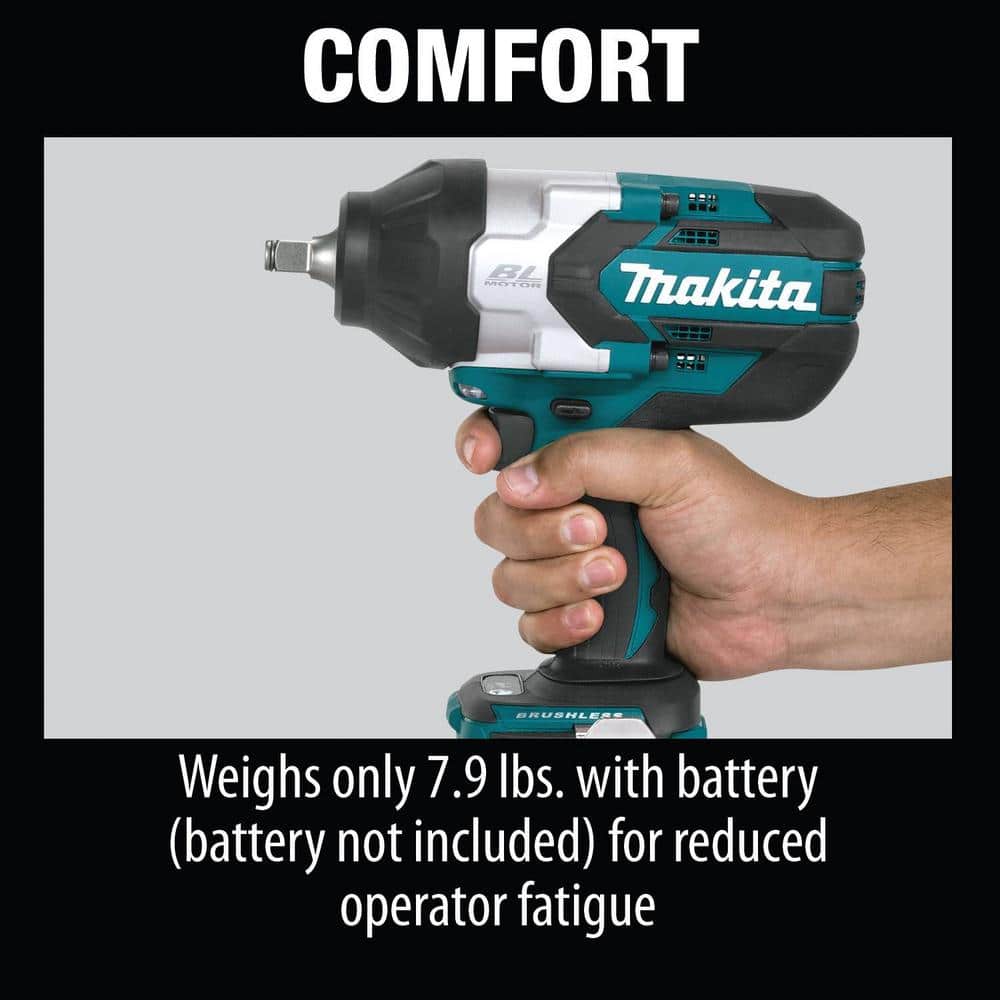 Makita 18V LXT Lithium-Ion Brushless Cordless High Torque 1/2 in. Sq. Drive Utility Impact Wrench (Tool Only) XWT08XVZ
