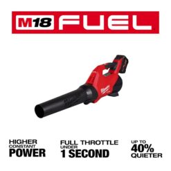 Milwaukee M18 FUEL 120 MPH 500 CFM 18V Brushless Cordless Battery Powered Leaf Blower Kit w/12.0 Ah FORGE Battery & Rapid Charger 3017-21HD