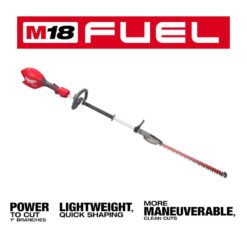 Milwaukee M18 FUEL 18V 20 in. Brushless Cordless Battery Powered Short Pole Hedge Trimmer (Tool-Only) 3043-20