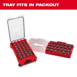 Milwaukee SHOCKWAVE Impact-Duty 1/2 in. Drive Metric and SAE Standard Impact Socket Set (27-Piece) 49-66-6819