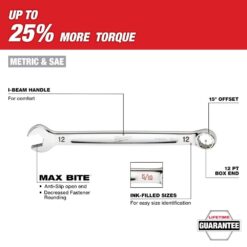 Milwaukee Metric/SAE Combination Wrench Set with PACKOUT Organizer (30-Piece) 48-22-9485