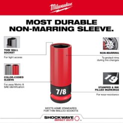 Milwaukee SHOCKWAVE Impact-Duty 1/2 in. Drive Deep SAE & Metric Lug Nut Impact Socket Set (11-Piece) 49-66-7833