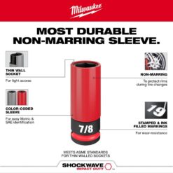 Milwaukee SHOCKWAVE Impact-Duty 1/2 in. Drive Deep SAE & Metric Lug Nut Impact Socket Set (9-Piece) 49-66-7832