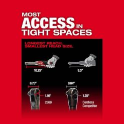 Milwaukee M12 FUEL 12V Lithium-Ion Brushless Cordless 3/8 in. Extended Reach High Speed Ratchet Kit 2569-21