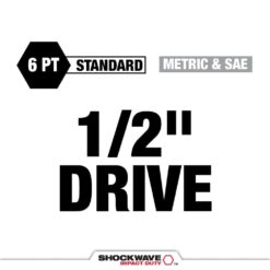 Milwaukee SHOCKWAVE Impact-Duty 1/2 in. Drive Metric and SAE Standard Impact PACKOUT Socket Set (27-Piece) 49-66-6804