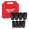 Milwaukee SHOCKWAVE 3/4 in. Drive SAE Deep Well Impact 6 Point Impact Socket Set (8-Piece) 49-66-7018
