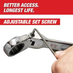 Milwaukee 144-Position Flex-Head Ratcheting Combination Wrench Set Metric (15-Piece) 48-22-9513