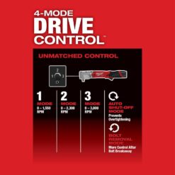 Milwaukee M12 FUEL 12V Lithium-Ion Brushless Cordless 1/2 in. Right Angle Impact Wrench Kit with Two 2.0 Ah Batteries 2565-22