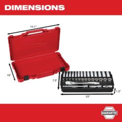 Milwaukee 3/8 in. Drive Metric Ratchet and Socket Mechanics Tool Set (32-Piece) 48-22-9508