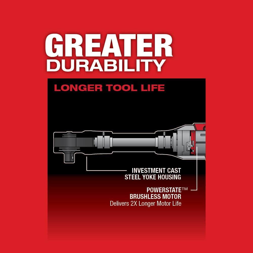Milwaukee M12 FUEL 12V Lithium-Ion Brushless Cordless 3/8 in. Extended Reach Ratchet Kit with One 2.0 Ah Batteries 2560-21