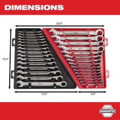 Milwaukee Metric Ratcheting Combination Wrench Set (15-Piece) 48-22-9516