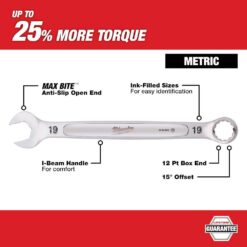 Milwaukee Combination Metric Wrench Mechanics Tool Set (7-Piece) 48-22-9507