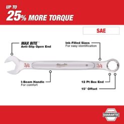 Milwaukee Combination SAE Wrench Mechanics Tool Set (7-Piece) 48-22-9407