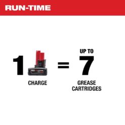 Milwaukee M12 12V Lithium-Ion Cordless Grease Gun Kit with One 3.0 Ah Battery, Charger and Tool Bag 2446-21XC