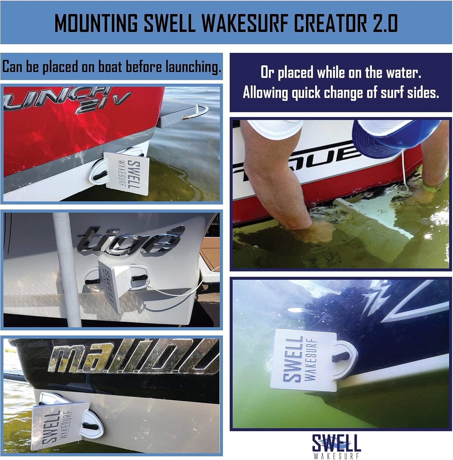 SWELL Wakesurf Creator 2.0 Surfing Wavesurf Shaper - Wave Generator - Wake Gate - Surf Gate - Floating - Durable