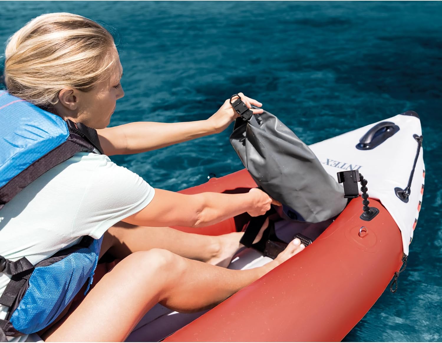 Intex 68309EP Excursion Pro K2 Inflatable Kayak Set: Includes Deluxe 86in Kayak Paddles and High-Output Pump