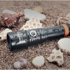 ORCATORCH D710 Scuba Diving Light, 3000 Lumens Super Bright Underwater Flashlight with 6 Degrees Narrow Beam (Black)
