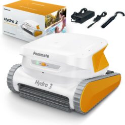 Poolmate Hydro 3 Robotic Pool Cleaner for Inground/Above Ground Pools, 150W Cordless Pool Vacuum