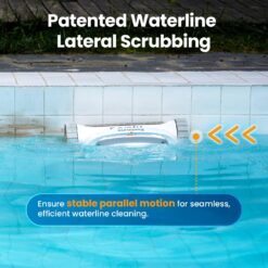 Poolmate Hydro 3 Robotic Pool Cleaner for Inground/Above Ground Pools, 150W Cordless Pool Vacuum
