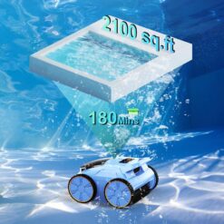 Robotic Pool Vacuum, Robotic Pool Cleaner for Inground Pools, Smart Navigation, Floor/Wall/Waterline Cleaning