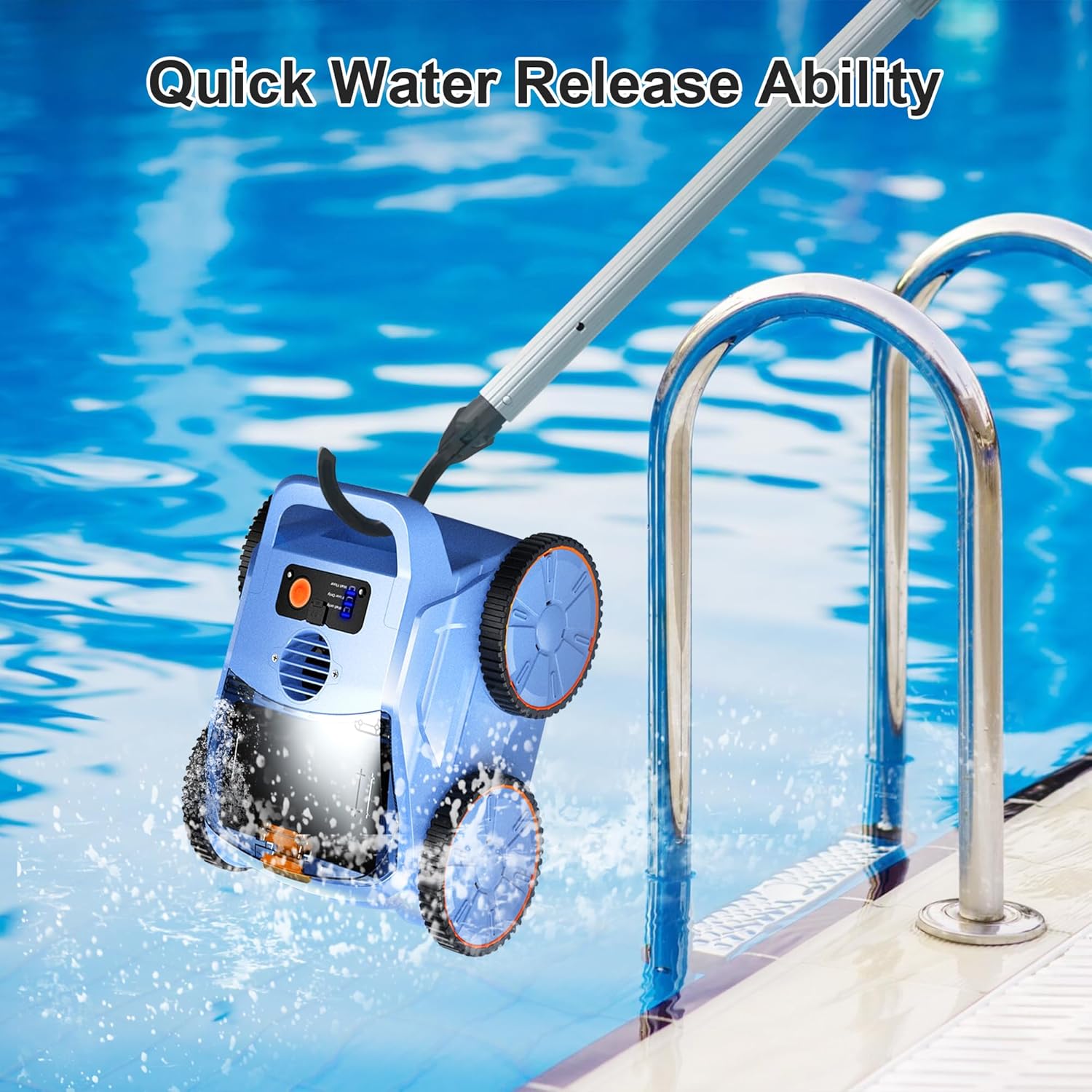 Robotic Pool Vacuum, Robotic Pool Cleaner for Inground Pools, Smart Navigation, Floor/Wall/Waterline Cleaning