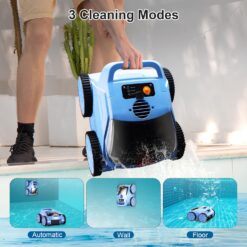 Robotic Pool Vacuum, Robotic Pool Cleaner for Inground Pools, Smart Navigation, Floor/Wall/Waterline Cleaning