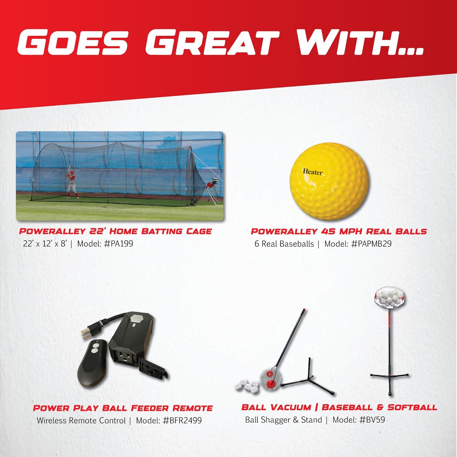 Heater Sports Heavy-Duty Baseball Pitching Machine W/Bonus Ball Feeder - Accurate & Adjustable Pitching Machine