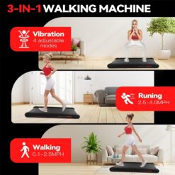 Sperax Walking Vibration Pad with APP, 3 in 1 Under Desk Treadmill, 2.5HP Low Noise Walking Treadmill Pad with Remote Control