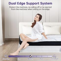 KUDSQ Full Size Mattress 12 Inch with Memory Foam and Pocket Spring for Pressure Relief & Comfort Sleep
