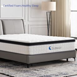 Sigolit 12 Inch Queen Size Hybrid Mattress - Medium Firm, Memory Foam & Pocket Springs, Motion Isolation, Edge Support, Pressure Relief, Ships Compressed