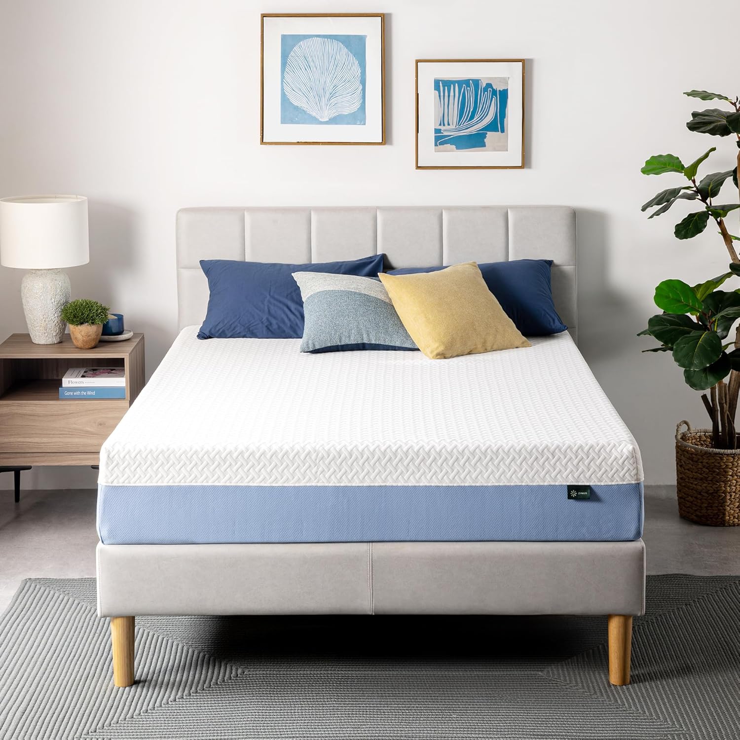 ZINUS 10 Inch Cooling Essential Memory Foam Mattress, Queen, Fiberglass Free, Medium Feel, Cooling Airflow Memory Foam