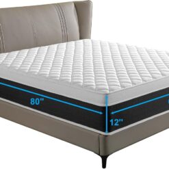 ADDNUSS Queen Mattresses,12 Inch Memory Foam Hybrid Mattress in a Box with Individual Pocket Spring