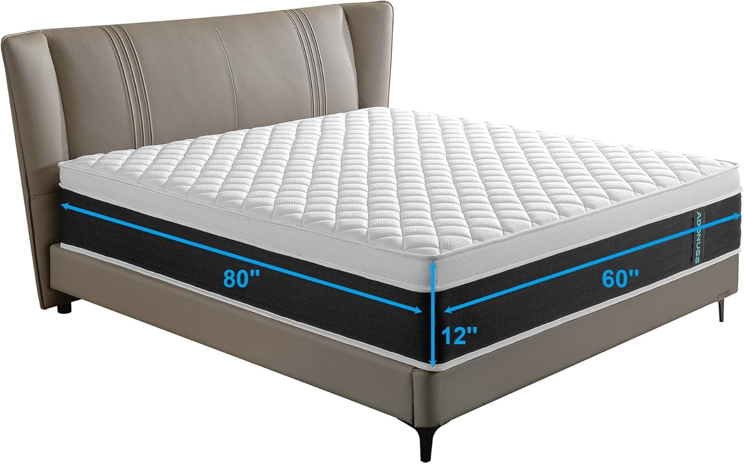 ADDNUSS Queen Mattresses,12 Inch Memory Foam Hybrid Mattress in a Box with Individual Pocket Spring