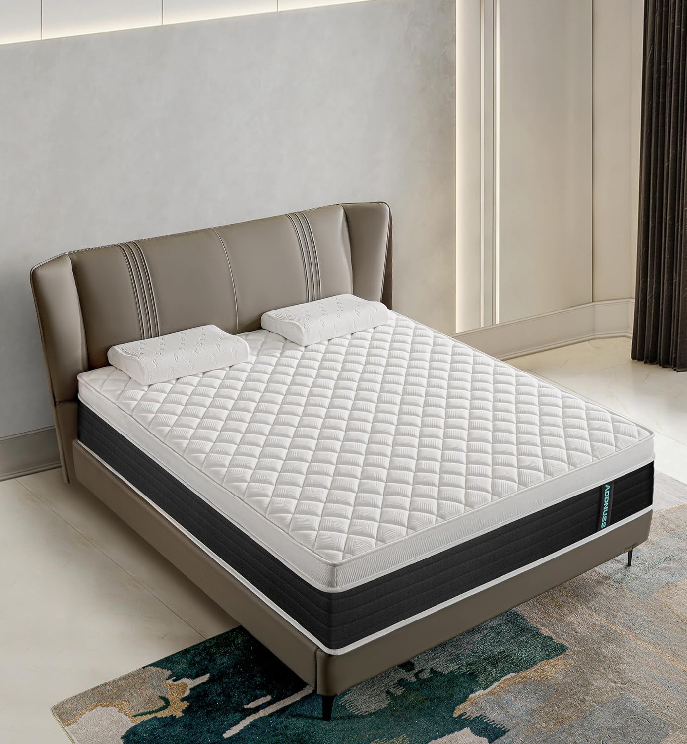 ADDNUSS Queen Mattresses,12 Inch Memory Foam Hybrid Mattress in a Box with Individual Pocket Spring