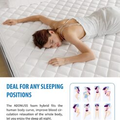 ADDNUSS Full Mattresses,Hybrid 12 Inch Full Mattress in a Box,Memory Foam & Individually Pocket Spring for Pain Relief,Pressure Relief,Certified.