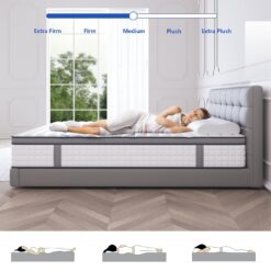 Elitspace Queen Mattresses, 10 Inch Queen Size Mattress, Medium Firm Feel Memory Foam & Individual Pocket Springs
